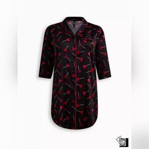 Torrid Dream Satin Button Through Sleep Gown